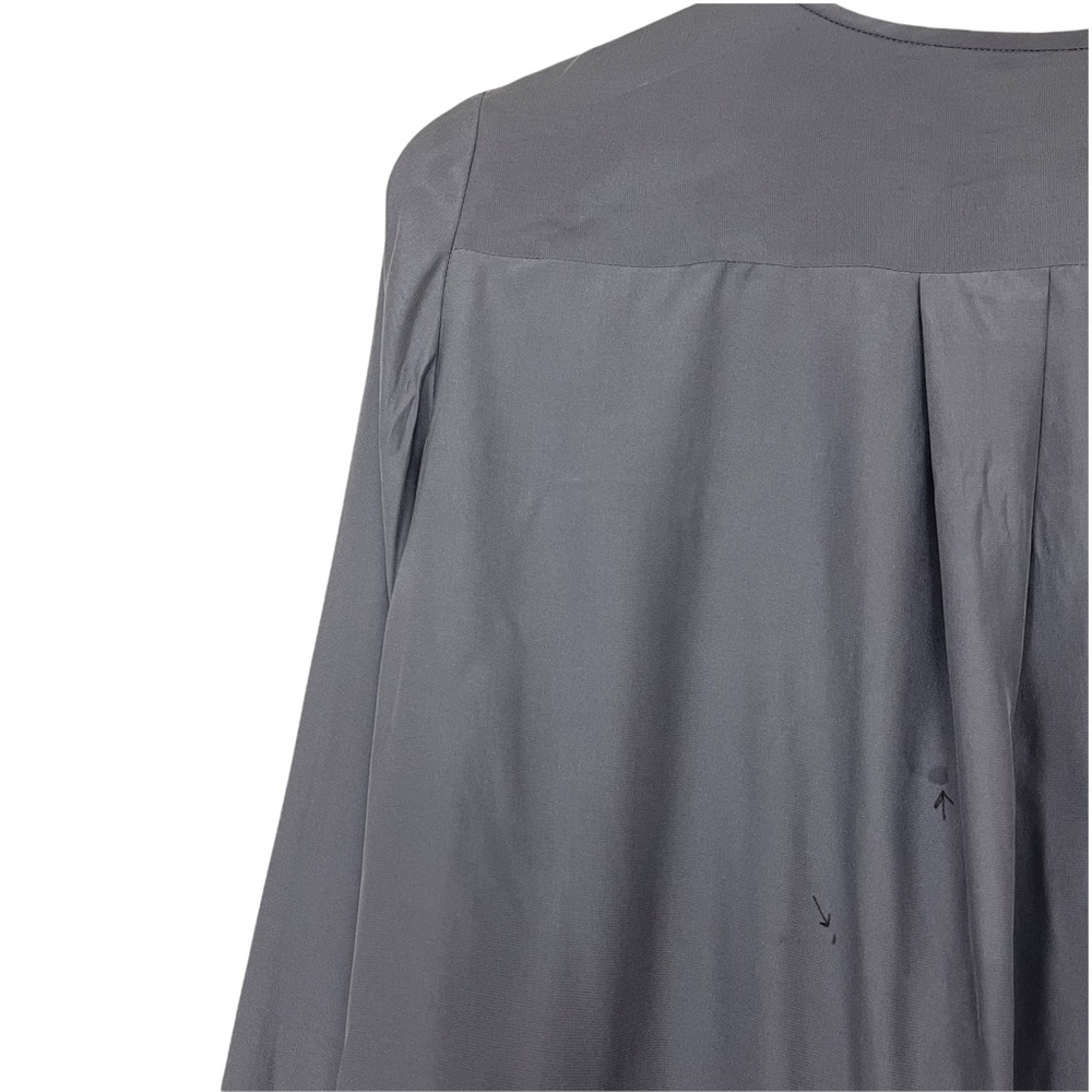 ๐ฃ 4 FOR $20 ๐ฃ Lafayette 148 Vneck Silk Elongated Cuff Blouse Silver Beaded XS - Picture 8 of 10